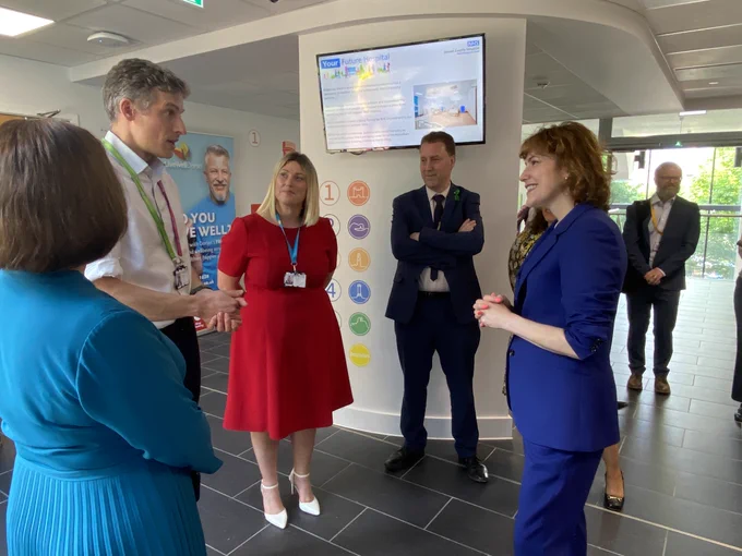 The health secretary touring the Outpatient Assessment Unit