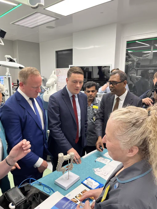 Wes Streeting, Sam Tarry and our Director of Surgery Amalesh