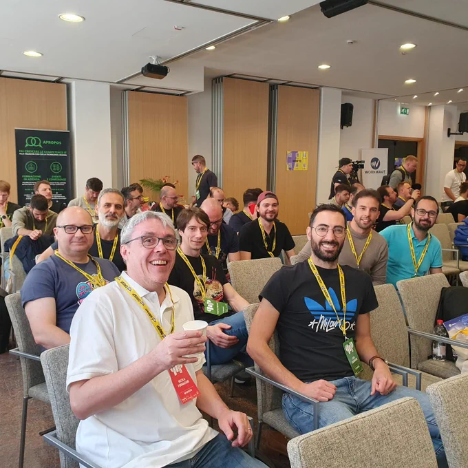 Il team backend alla conferenza phpday 2024.