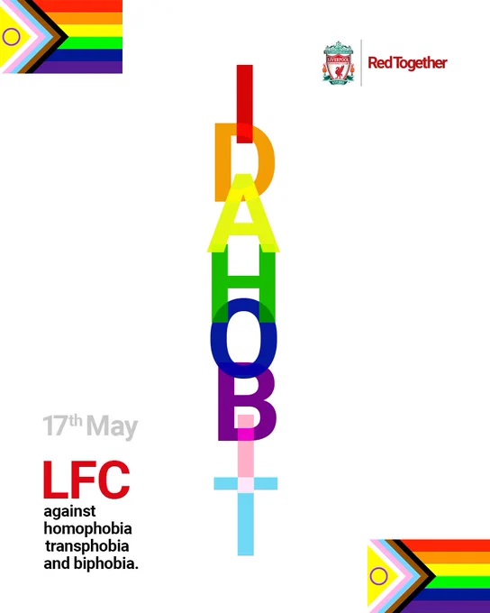 Graphic for celebrating sexual orientation, gender diversity and the LGBT  community for IDAHOBIT.

LFC against homophobia, transphobia and biphobia.
