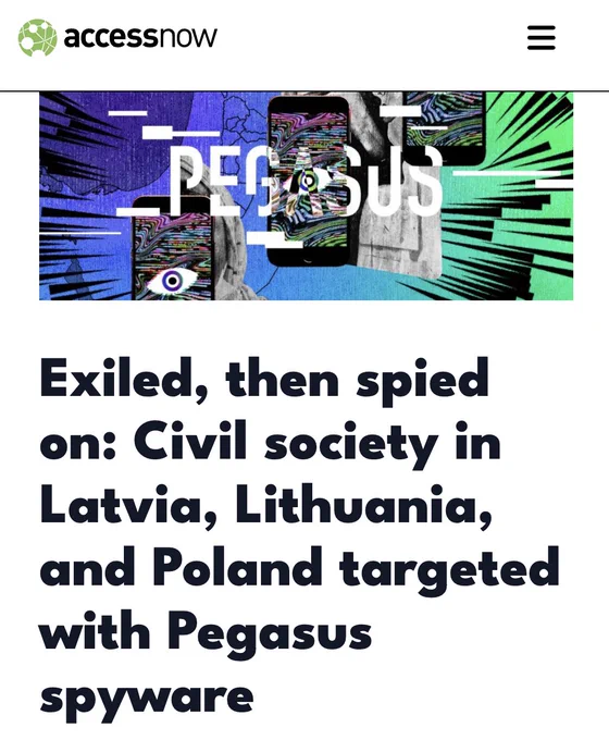 Exiled, then spied on: Civil society in Latvia, Lithuania, and Poland targeted with Pegasus spyware
