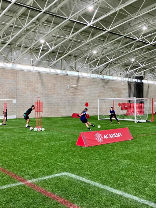 Girls Academy players during a training session.