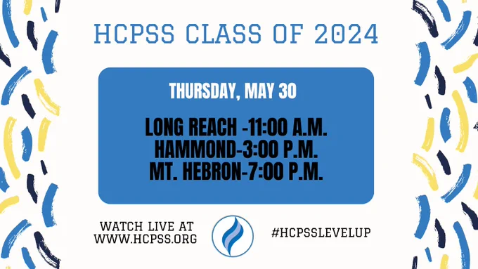Today's graduations include LRHS at 11, Hammond at 3, and Mt. Hebron at 7.