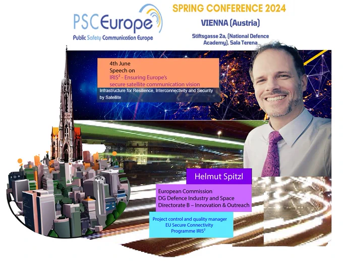 🛰 The IRIS2 Satellite Constellation is the European Union’s answer to pressing challenge of tomorrow, offering enhanced communication capacities to governmental users, business, while ensuring high-speed internet broadband to cope with connectivity dead zones ⛰ .

💼 🎨 Helmut Spitzl's career spans over two decades in hashtag#industry, hashtag#policy, and hashtag#hightech environments. Helmut holds a master’s degrees in applied physics from the Vienna University of Technology. His career journey includes significant roles 🤩 such as working for Galileo at the Austrian Transport Ministry and leading the Science and Technology Section at the Austrian Embassy in Beijing, China. Following this, he established a joint venture for Volkswagen Group China in the field of electric mobility before to get involved at the DG DEFIS of the European Commission 😎 
