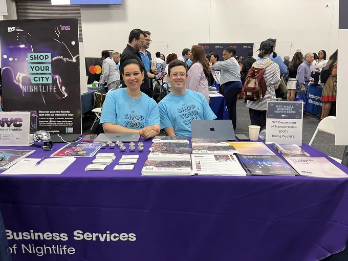 small business month expo with office of nightlife team