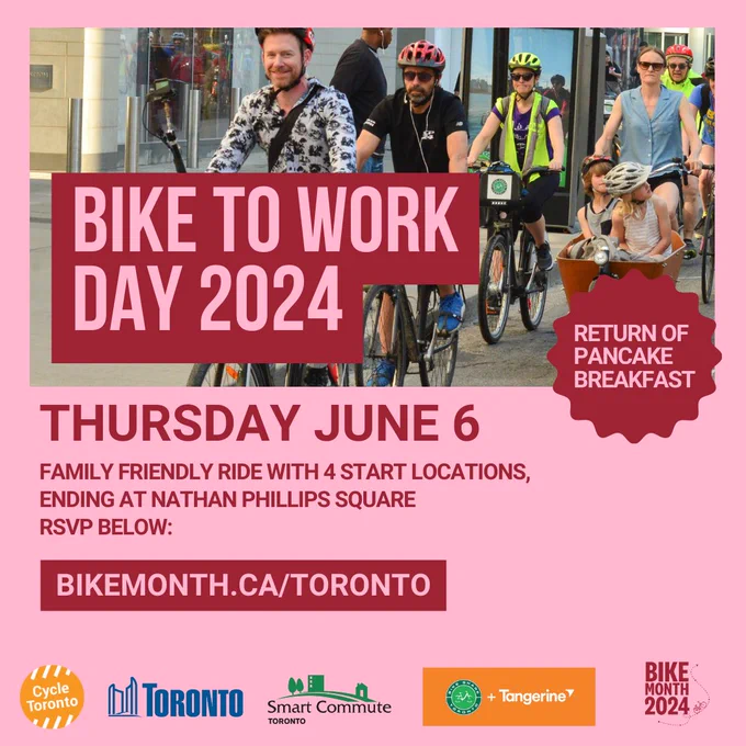 A poster for Bike to Work Day 2024.