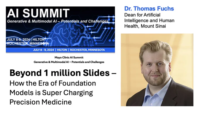 “Beyond 1 million Slides: How the Era of Foundation Models is Super Charging Precision Medicine” - Keynote by Dr. Thomas Fuchs 