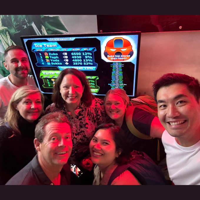 From left to right: Nicholas Haskins, Catherine Oates Smith, Peter Runcie, Diane Nazaroff, Ayu Saraswati, Laura Earl and Tom Hu.