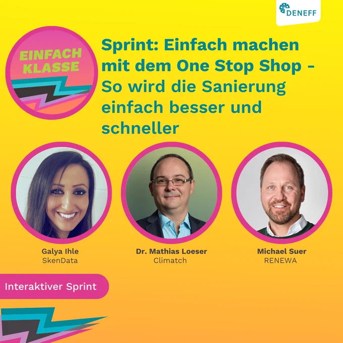 One Stop Shop - So wird Sanierung einfach besser und schneller! Ein interaktiver Sprint auf der #jak2024 am 13. Juni in Berlin