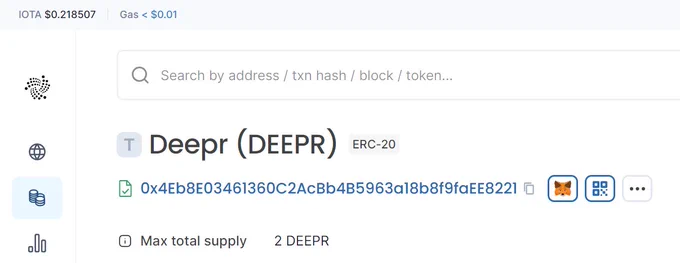 https://explorer.evm.iota.org/token/0x4Eb8E03461360C2AcBb4B5963a18b8f9faEE8221