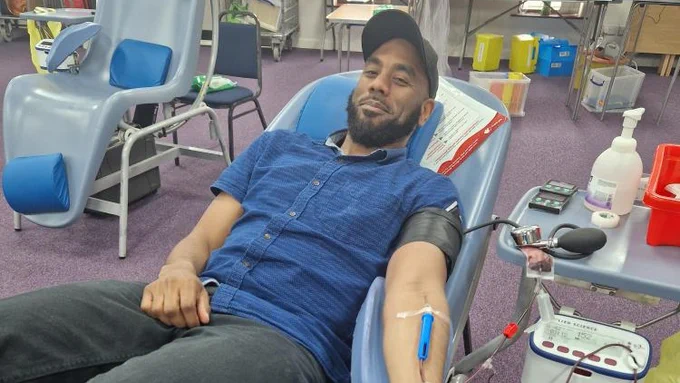 Bilal is one of our O  donors. He's pictured at his latest donation.
