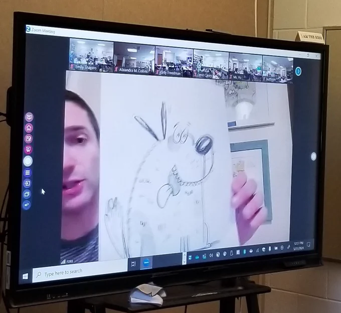 Illustrator with picture 