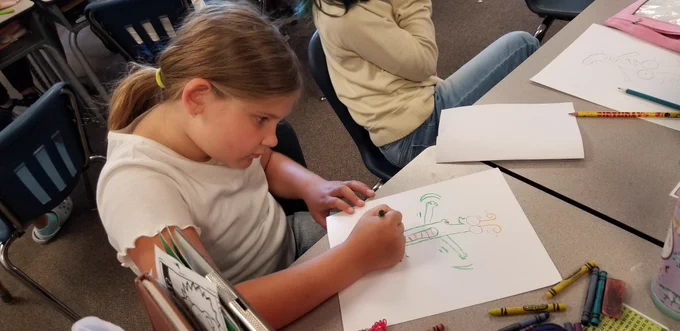 Girl drawing 