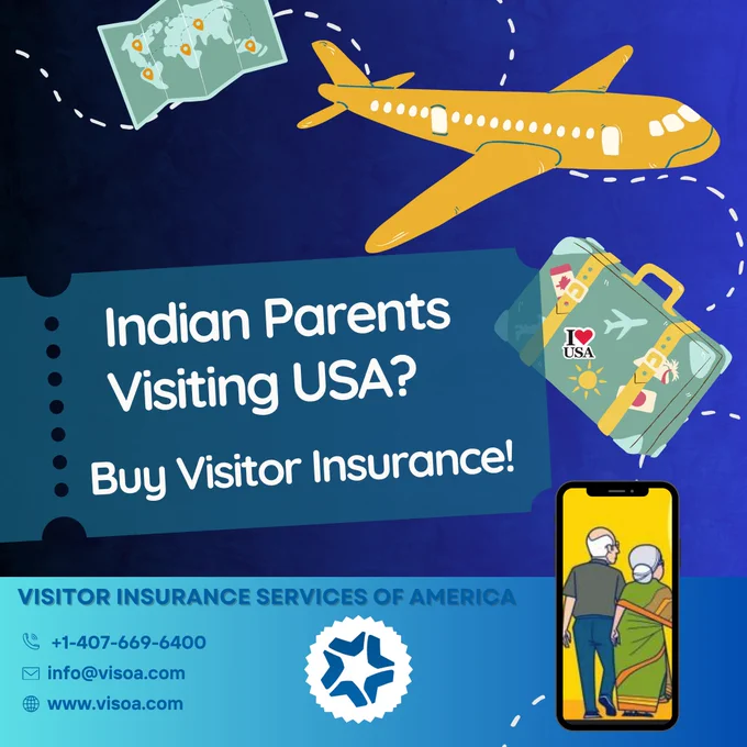 Visitors Insurance is ideal for visitors to the USA, foreign travelers visiting America, or Indian parents visiting the USA, or for foreign relatives traveling to the United States, or anyone traveling outside their home country. Review top-rated visitors insurance plans and buy the best suited coverage for visitors to the USA, top-rated plans with sickness or injury benefits, quote cost and instantly purchase Visitor Insurance India to USA today on VisitorInsuranceServices.com.