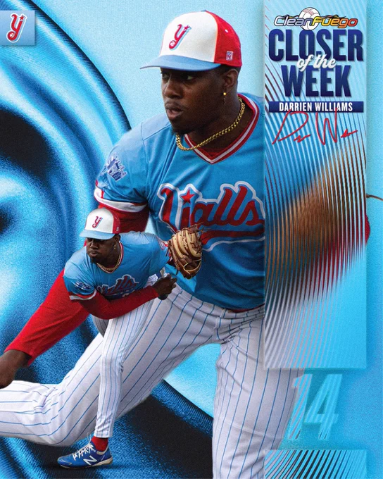 “D-Will gave us 3 consecutive scoreless outings this week. Williams has dominated with his fastball and has gotten off to a nice start.” - Y’alls Pitching Coordinator, Karl Craigie