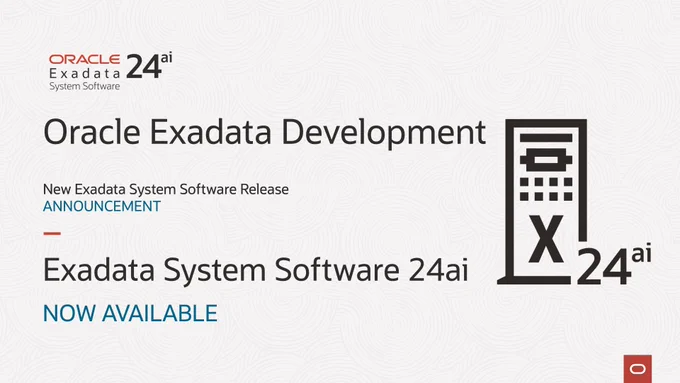 Exadata System Software 24ai Announcement Splash Screen