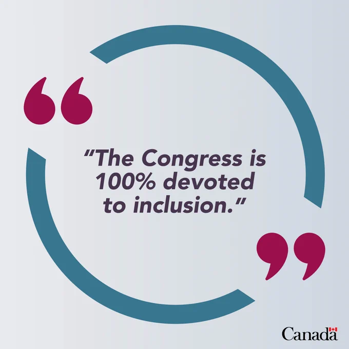 The Congress is 100% devoted to inclusion.