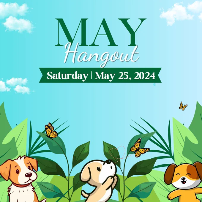 Advertisement for pup social event this Saturday