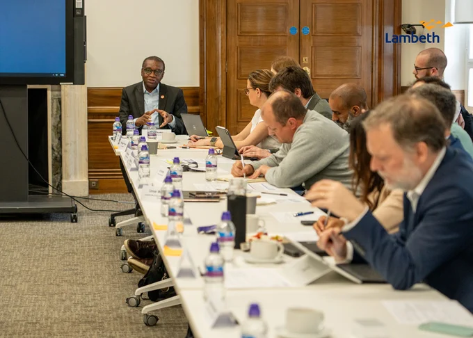 Seyi Obakin, CEO of Centrepoint talks in earnest to members of the meeting