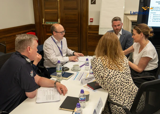 Tom COpley, Deputy Mayor for Housing  and Residential Development takes part in a discussion with other members