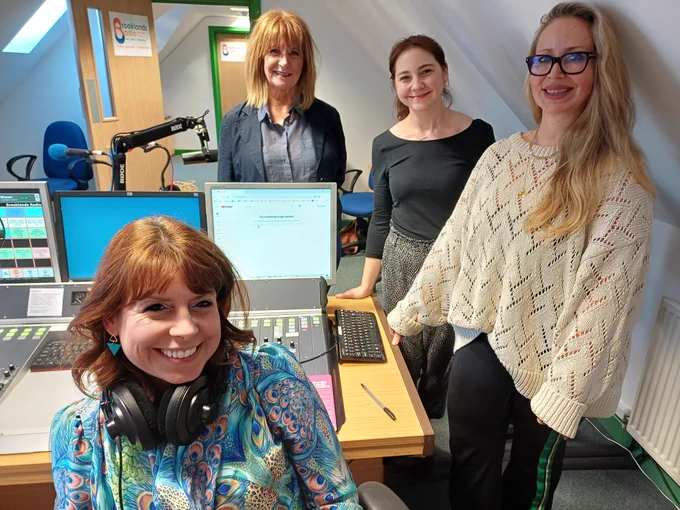 Just Women Guests - Sarah Rawlins, seated. Back row from left to right Maggs Latter, Rianna Farbey and Evie Pagliarulo.