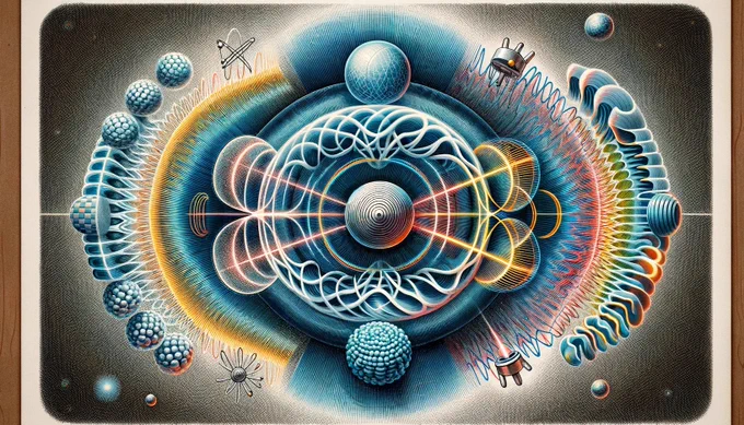 Here is the illustration depicting the Proton Radius Puzzle through the lens of frequency wave theory, highlighting the dynamic interactions between the proton and different particles such as electrons and muons.