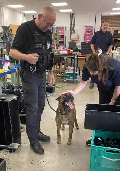 Police Dog with Police Officer from Gwent Police at Peter Jones ILG