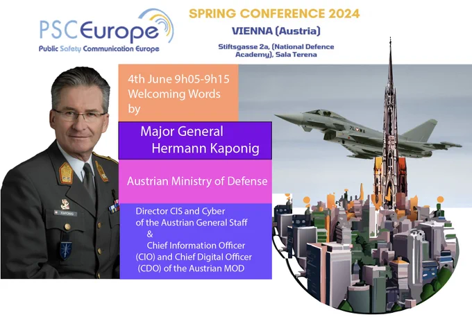 Previously, General Kaponig was cyber💻 coordinator of the Austrian MOD and project manager for the CIS and Cyber Defence Command (CISCDC). His international experience includes participating in the German Bundeswehr's high-level seminar for 🚨 security politics in 2015. 

Major General Kaponig's career began as a 👨‍🔬 💻 🔫 weapon engineer and infantry volunteer. He served in various roles, including Deputy Platoon 📣 Commander, Chief Logistics Officer, and Deputy Company Commander during the Middle East mission in 1990/1991, during which he served as Deputy Company Commander in the UNDOF/AUSBATT, a contingent of troops deployed to the Golan Heights ⛰ pursuant to United Nations Security Council Resolution 350 of 31 May 1974. He completed the Austrian General Staff Course and the MilitaryNationalDefence – Higher Command" diploma 📚 at the University of Vienna. 
 
Schedule 📰 ✍ 9h05h on 4th June in your agenda and join us register yourself here https://rb.gy/tagelw