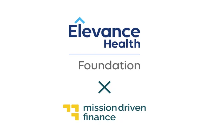 Logos for Elevance Health Foundation and Mission Driven Finance