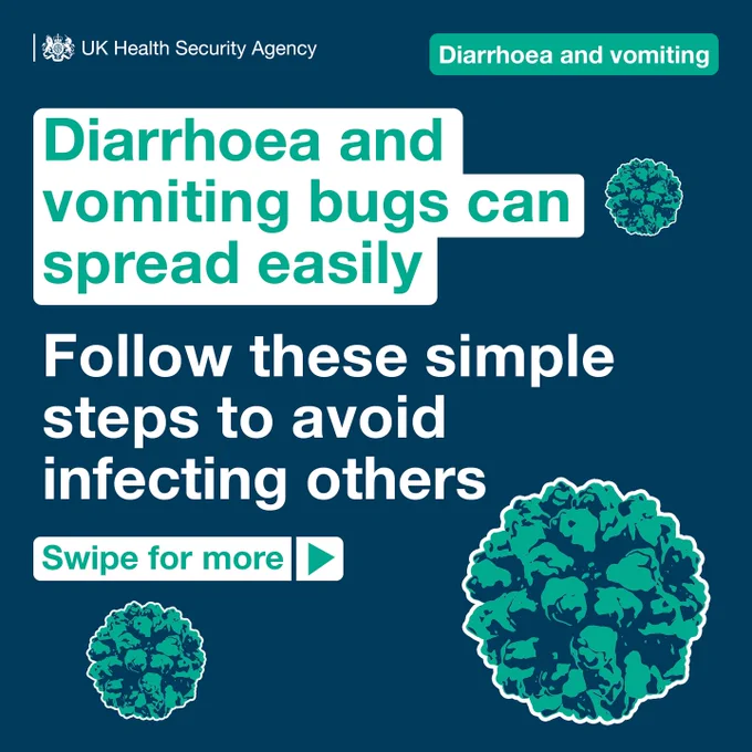 Diarrhoea and vomiting bugs can spread easily