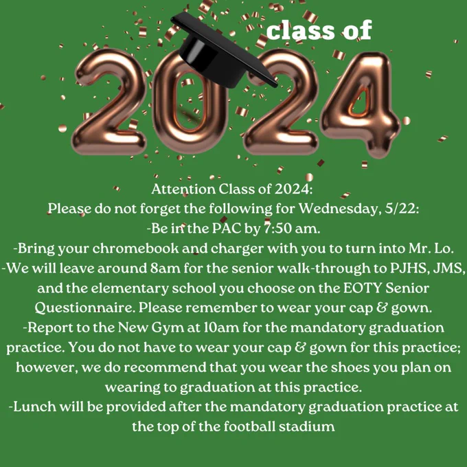 Class of 2024 Reminder