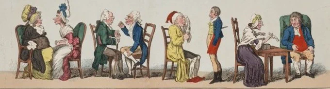 4 pairs of people speaking to each other face to face. 