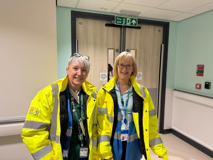 Volunteers Liz Preston and Jackie Ryden