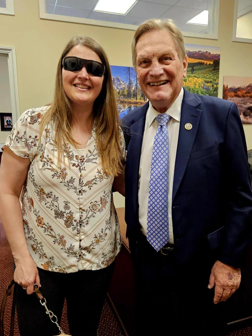 Marybeth standing with Congressman Mike Simpson.