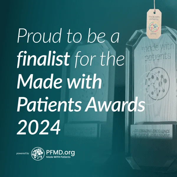 Proud to be a finalist for the Made with Patients Awards 2024