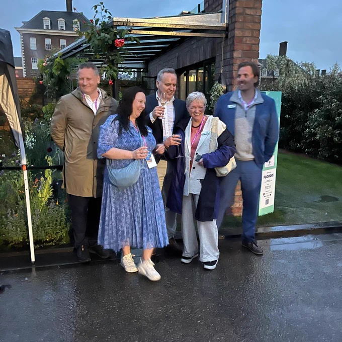 Flood Re, Ed Barsley & Naomi Slade at the Flood Resilient Garden, Chelsea Flower Show