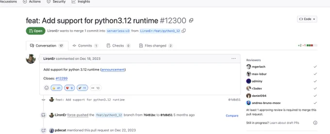 https://github.com/serverless/serverless/pull/12300