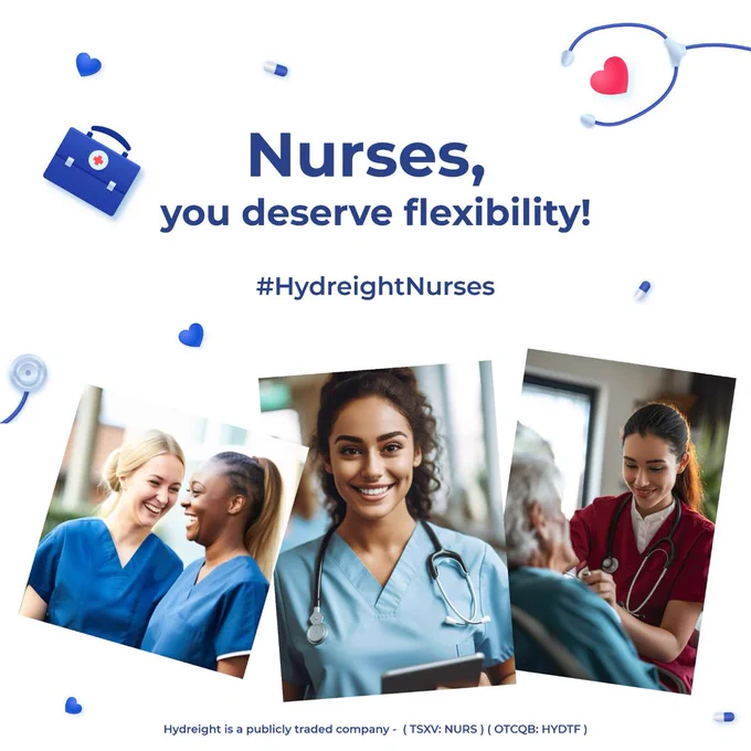 Nurses👩‍⚕️, you deserve flexibility!  The #Hydreight platform can help you take full control of your work-life balance, not the other way around. 