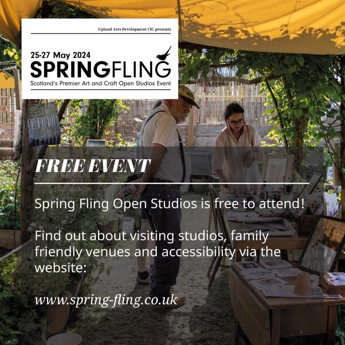 Spring Fling open studios is free to attend. Find out about visiting studios, family friendly venues and accessibility via the website