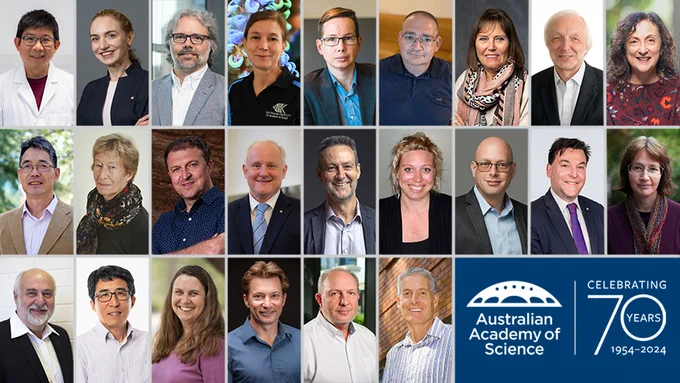 The grid of24  faces is Shane with the logo of the Australian Academy of science 