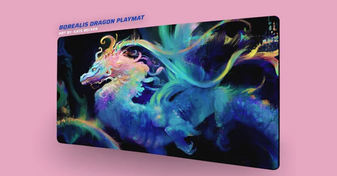 Borealis Dragon Playmat by Kate Becker