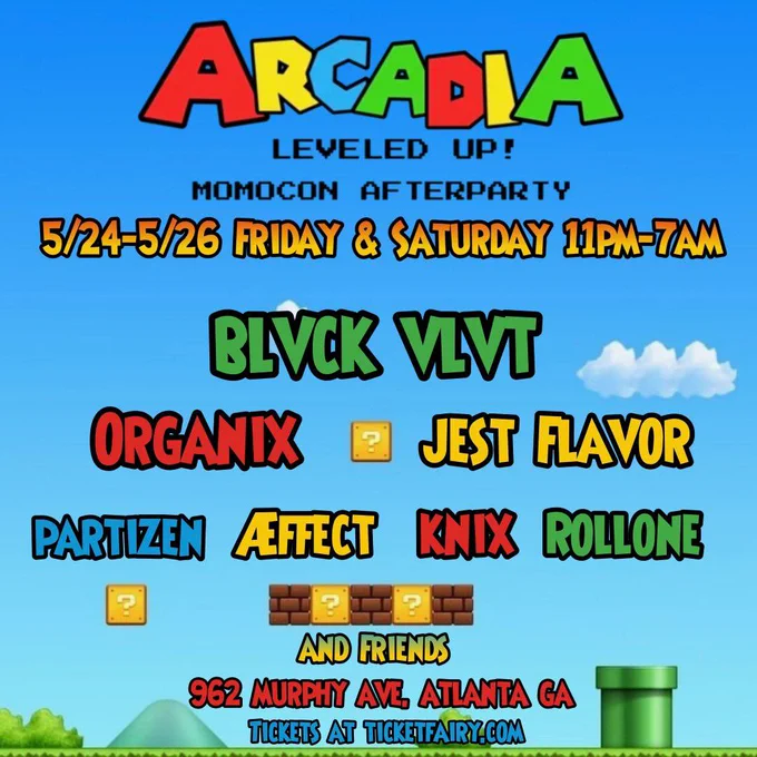 Promo flyer for the best music on the ATL