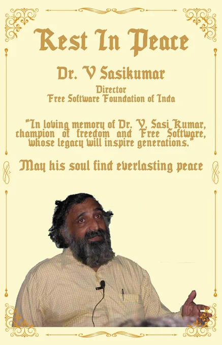 In memory of Dr. V Sasikumar