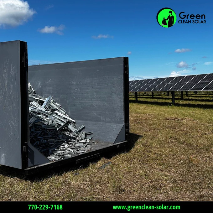 Metal recycling on solar sites | Green Clean Solar & Wind♻️