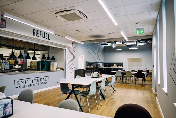 The canteen at the Knighthead Performance Centre.