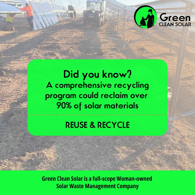 Solar recycling | Green Clean Solar & Wind♻️