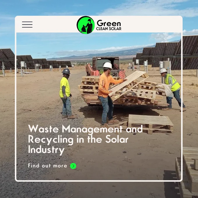 What's happening today on solar installation sites regarding solar waste management? | Green Clean Solar & Wind♻️