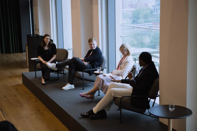 Panelists discussing diversity, equality and inclusivity