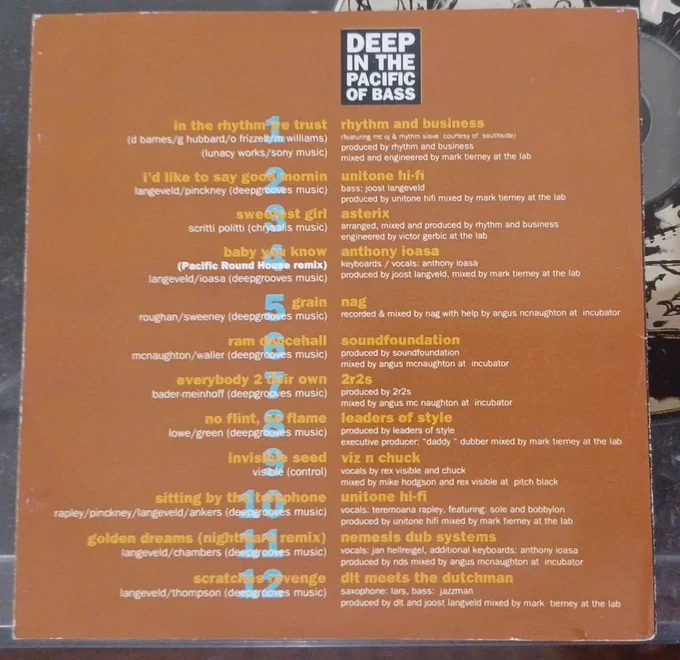 Back cover with track listing 