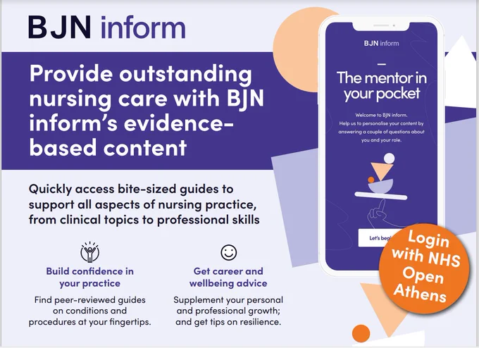 flyer for the electronic resource BJN Inform